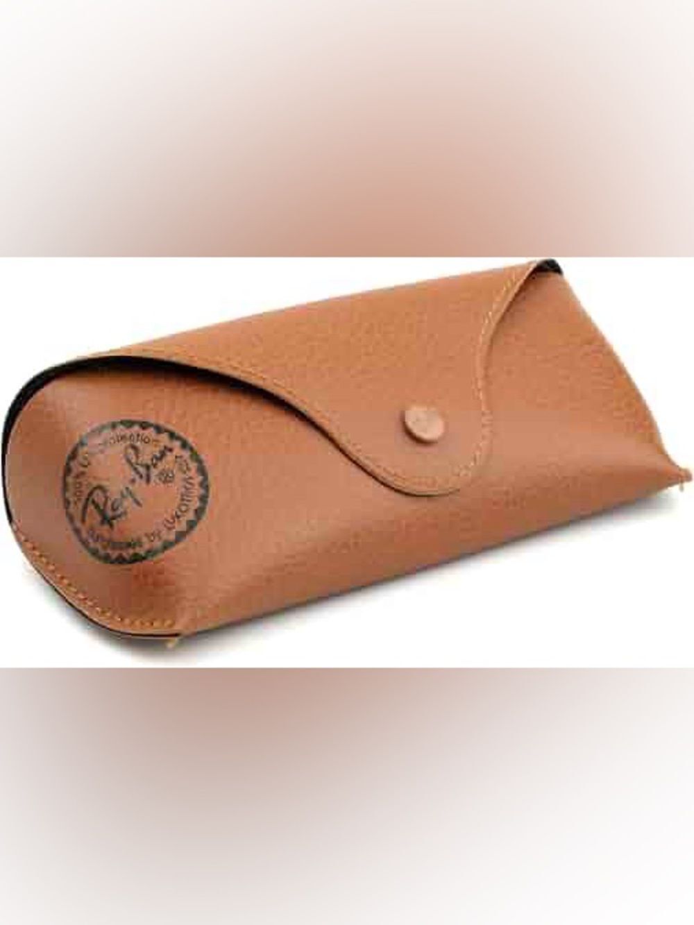 Ray-Ban Brown Sunglasses Case with Snap Closure